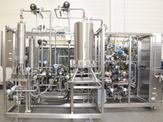 Chromatography Skid, 1-1/2 Inch, with Quattroflow Diaphragm Pumps and Split Frame Design